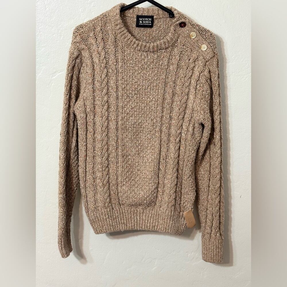 Scotch & Soda Women’s Textured Knit Cable Sweater Classic Fall Small